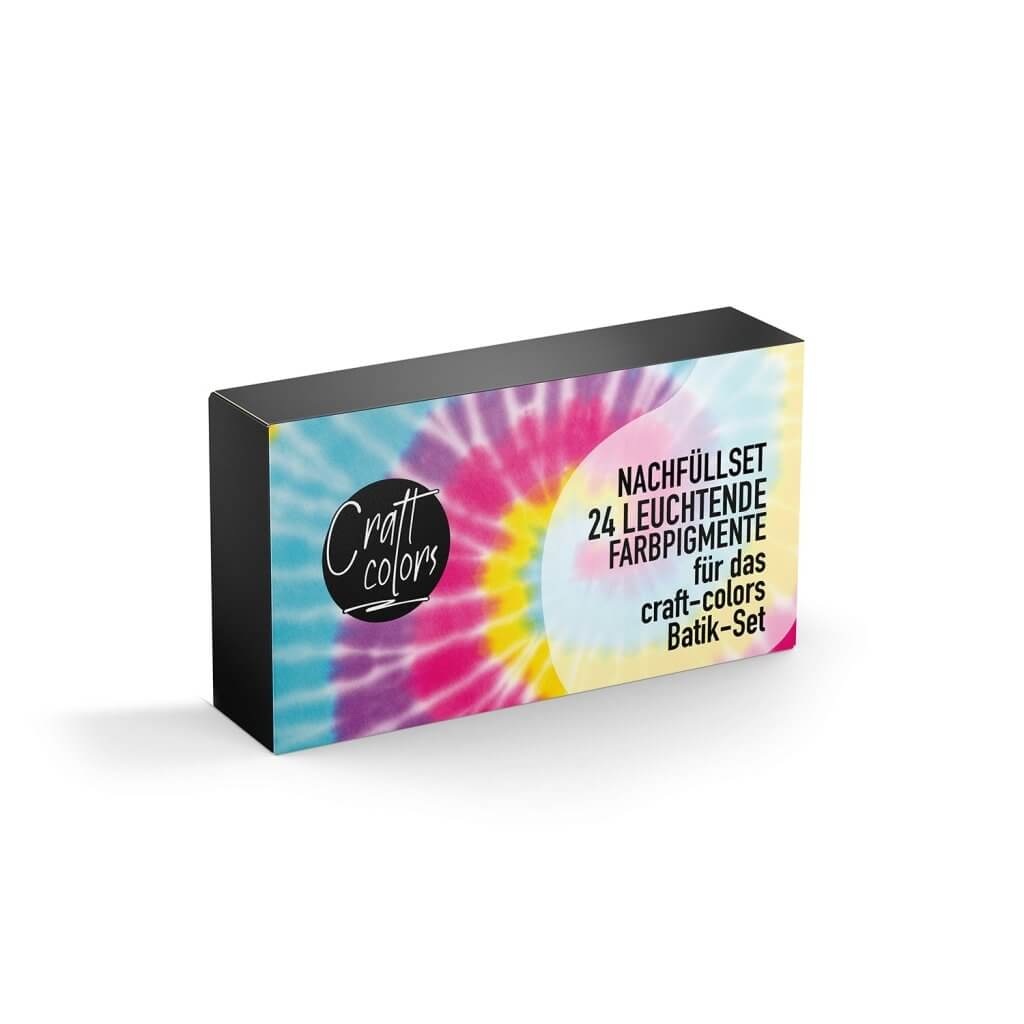 batikfarbe aufbewahren Craft Colors® Batik Nachfüllset 24 x leuchtende Pigmente