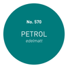 Wandfarbe Petrol No. 570 in edelmatt, Teil der Craft colors Design Collection, hoch atmungsaktiv und lösemittelfrei.
