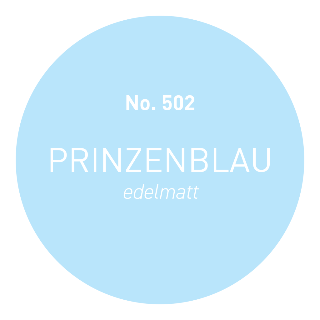 Wandfarbe Prinzenblau No. 502 in edelmatte Oberfläche, Teil der Craft colors Design Collection.