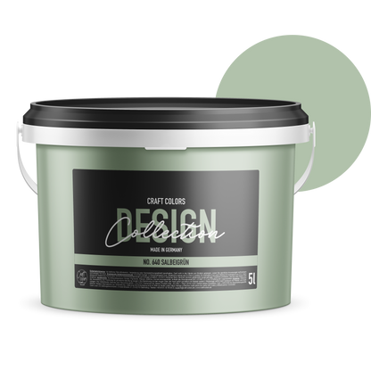 Wandfarbe edelmatt Salbeigrün No. 640 Design Collection 5L - Craft Colors