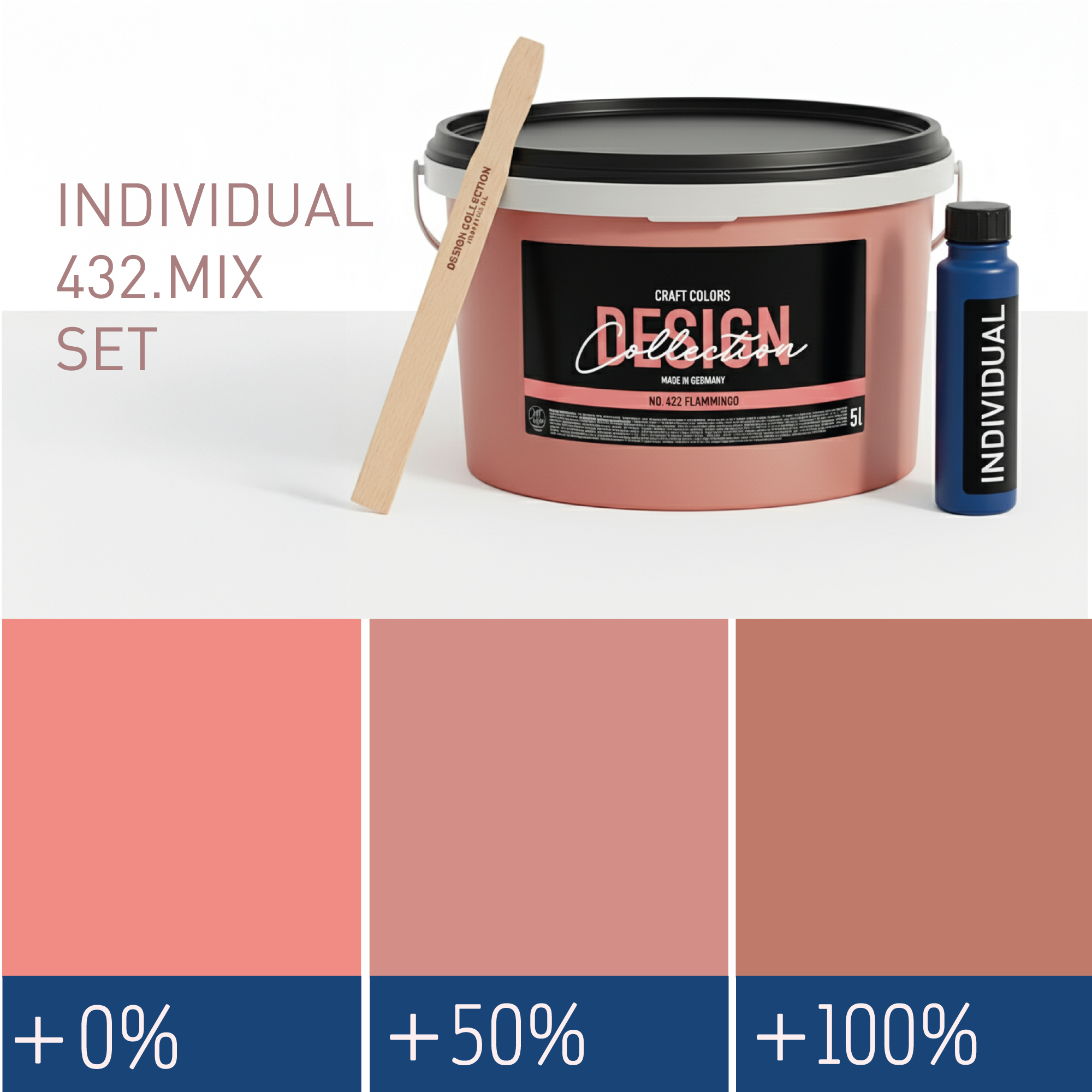 Wandfarbe dunkels Puder No. 432.mix Individual ( 5,25 L) edelmatt
