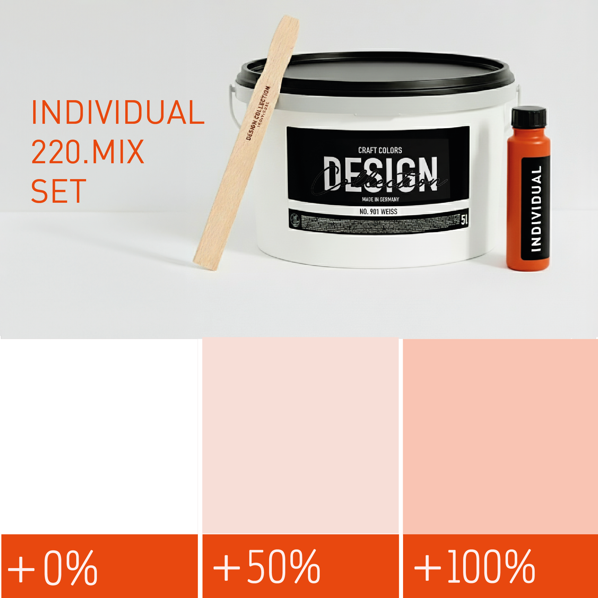 Wandfarbe helles Lachs No. 220.mix Individual ( 5,25 L) edelmatt