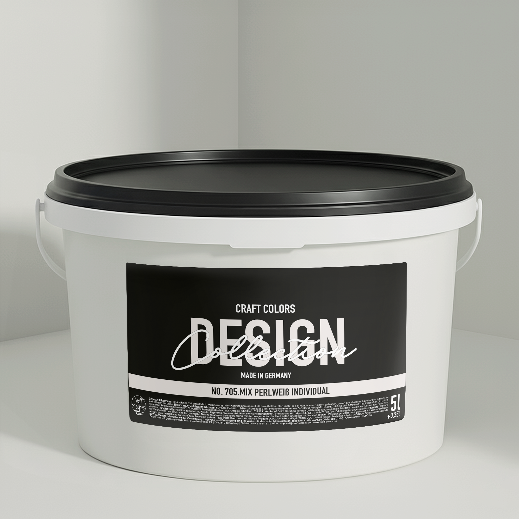 Wandfarbe Perlweiß No. 705.mix Individual ( 5,25 L) edelmatt