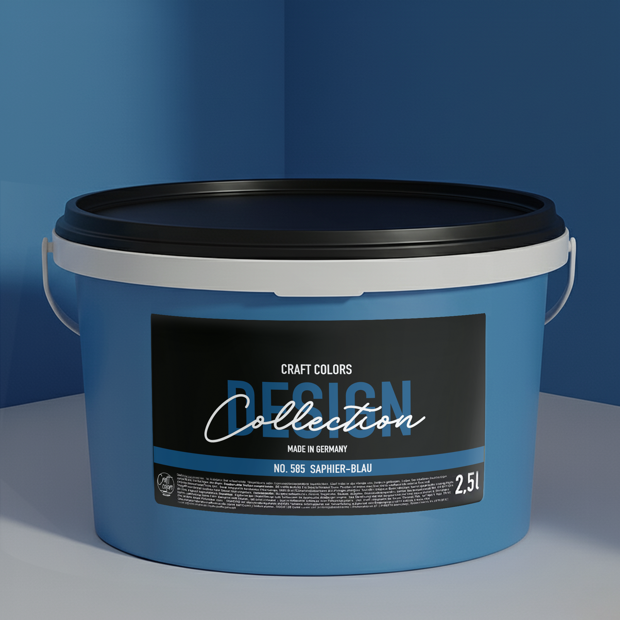 Wandfarbe Saphirblau No. 353 Design Collection edelmatt