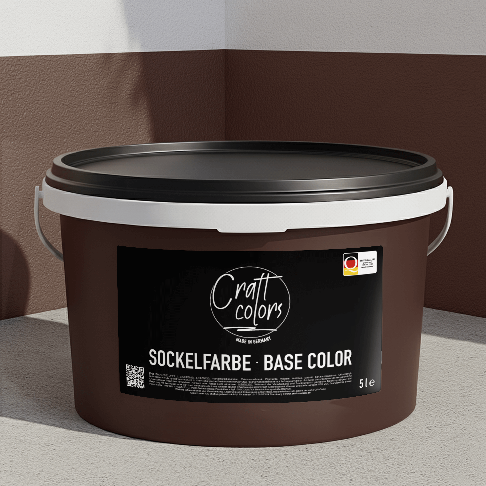 Sockelfarbe  / Fassadenfarbe  5L  | Dunkel Braun