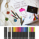 Craft colors® Textilstifte Set, 20 x Textilmarker, waschmaschinenfest - Craft Colors