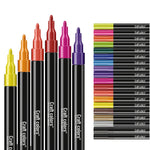 Craft colors® Textilstifte Set, 20 x Textilmarker, waschmaschinenfest - Craft Colors