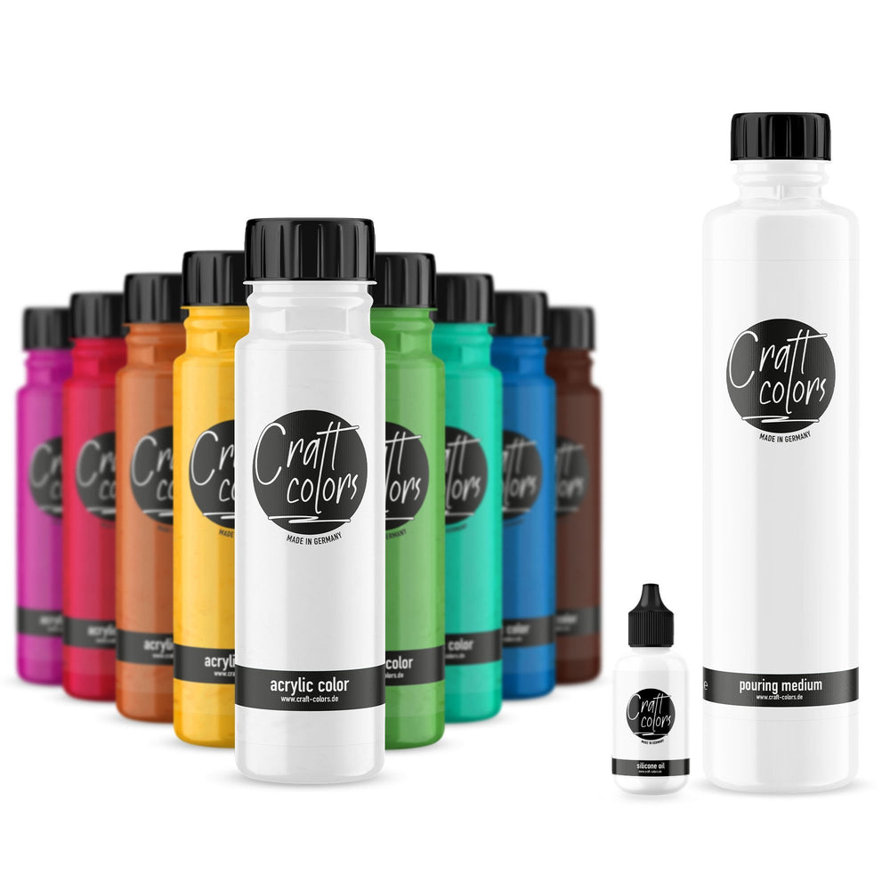 
                  
                    Pouring Set | Rainbow ink. Pouring Medium & Silikon Öl - Craft Colors
                  
                