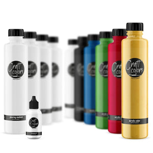 
                  
                    Pouring Set | XL inkl. Pouring Medium & Silikon Öl - Craft Colors
                  
                
