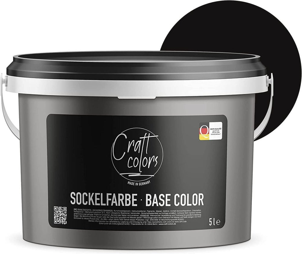 Sockelfarbe / Fassadenfarbe 5L | Schwarz - Craft Colors