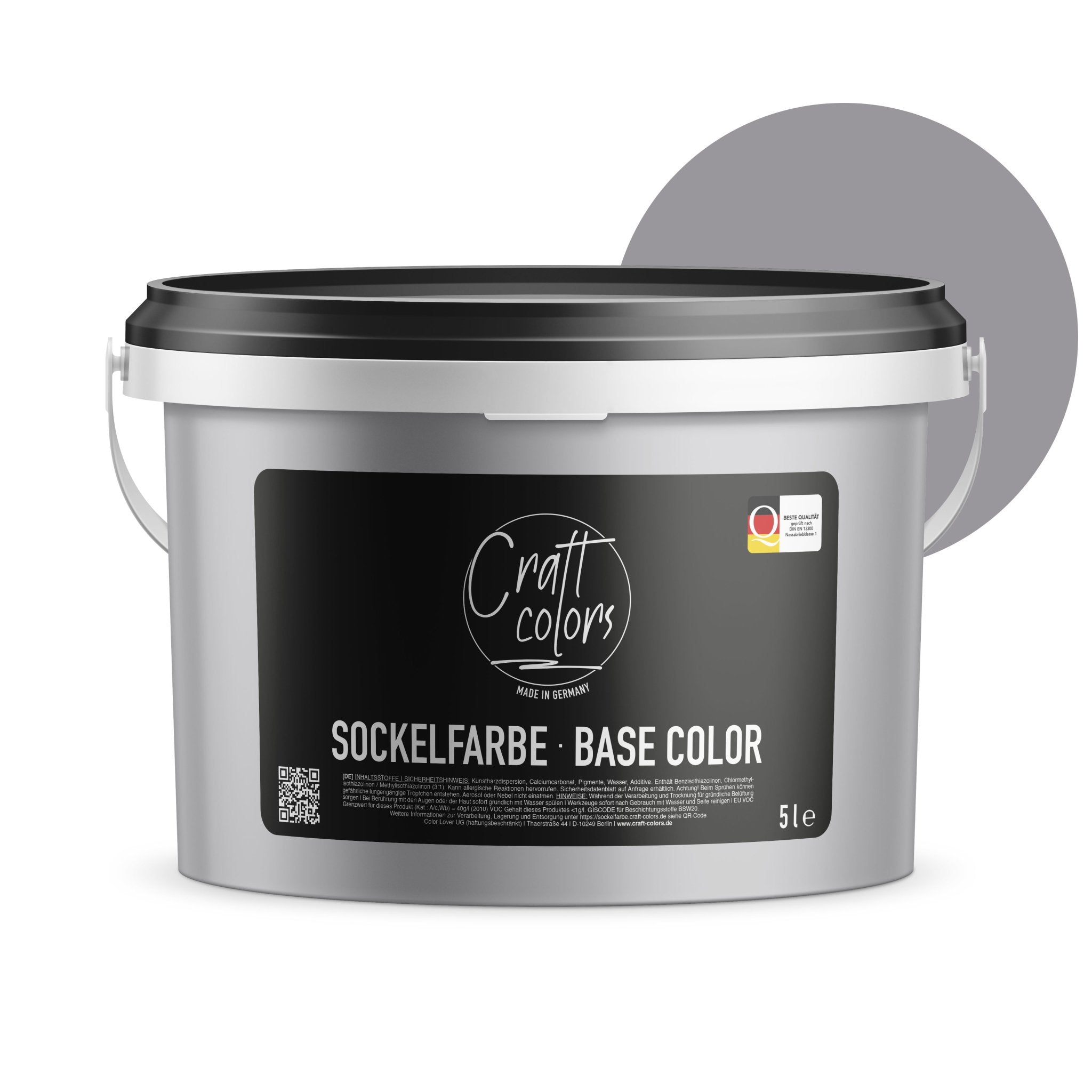 Sockelfarbe Nassabriebklasse 1 | Made in Germany | 5L - Craft Colors